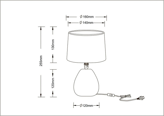 Настольная лампа ARTE Lamp A5016LT-1WH