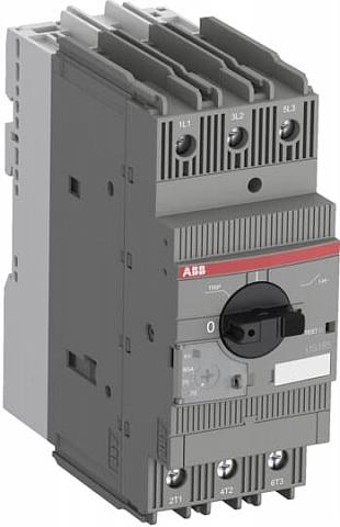 ABB Выключатель автоматический MS165-80 30кА с регулир. тепловой защитой 70А-80А Класс тепл. расцепит. 10