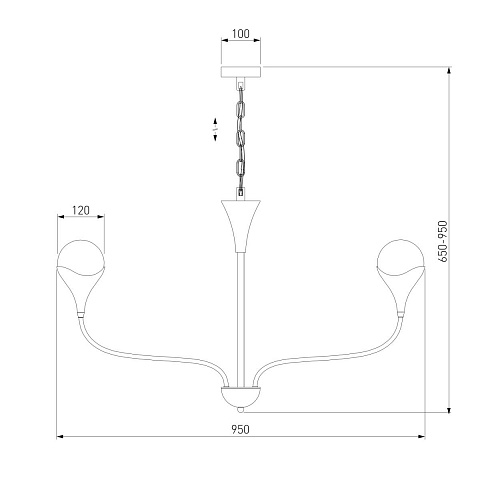 Подвесная люстра Eurosvet Calyx 60169/8 никель Smart a068277