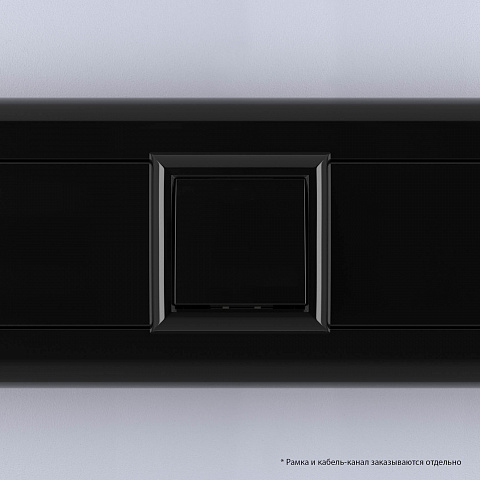 DKC Выключатель одноклавишный модульный, "Avanti", "Черный квадрат", 2 модуля