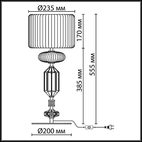 Настольная лампа Odeon Light 5414/2TA