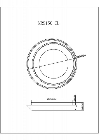Потолочный светодиодный светильник MyFar Ceiling Phoebe MR9150-CL