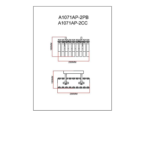 Бра ARTE Lamp A1071AP-2PB