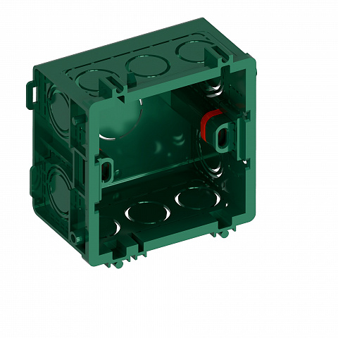Systeme Electric Systeme Infinity Зеленый Коробка монтажная 87х87 для кладки или бетона