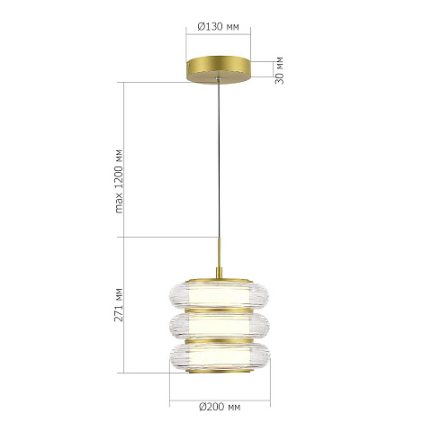 Подвесной светодиодный светильник ST Luce Frittela SL6239.203.03