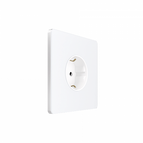 Systeme Electric Systeme Infinity Арктический лед Розетка с заземлением со шторками, 16А