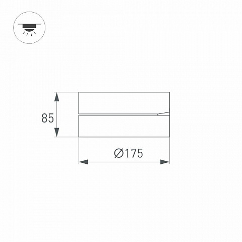 Потолочный светодиодный светильник Arlight SP-Rondo-Flap-R175-16W Warm3000 028164