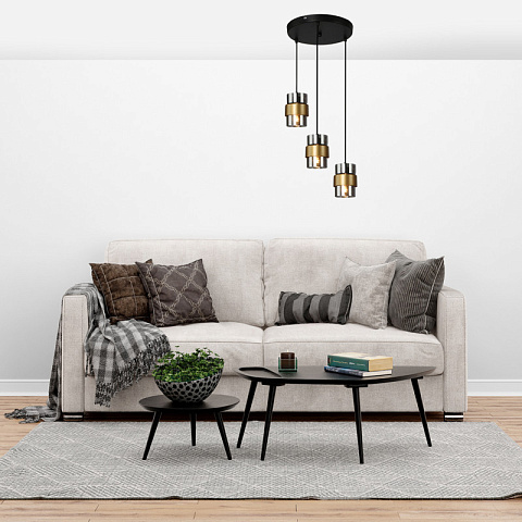 Каскадная люстра Escada 1139/3S Black/Gold
