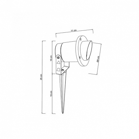 Грунтовый светильник ARTE Lamp A1522IN-1BK