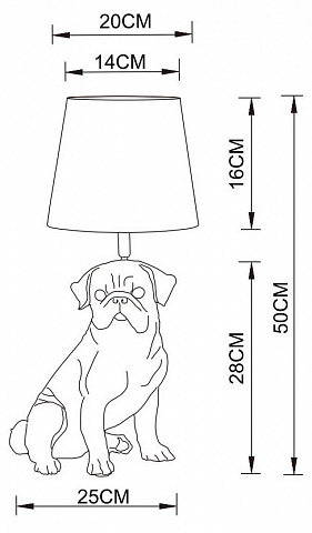 Настольная лампа ARTE Lamp A1512LT-1BK