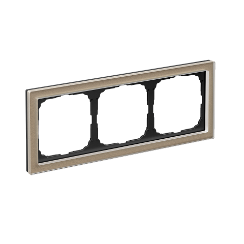 Systeme Electric ArtGallery Pure Органическое стекло Шампань Рамка 3-ая