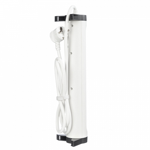 Legrand Revolution Комфорт Бело-черный Удлинитель 3x2К+З с 2xUSB A+C (3А), кабель 1,5м, плоские розетки, УЗИП с индикацией, фиксируемый поворотный бло