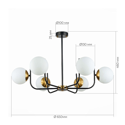 Потолочная люстра Evoluce Ciane SLE1098-402-06