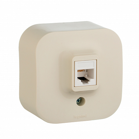 Legrand Quteo Бежевый Розетка RJ11