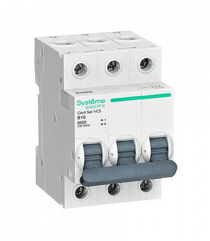 Systeme Electric City9 Set Автоматический выключатель (АВ) B 16А 3P 6kA 400В