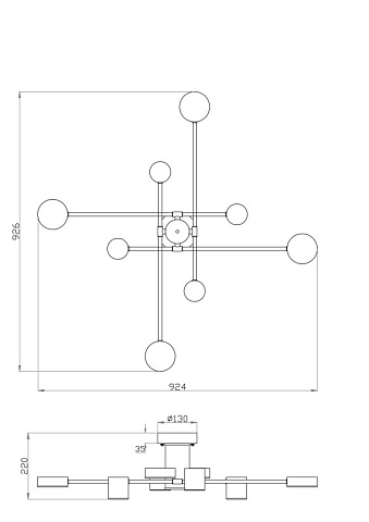 Накладная люстра Freya FR6048CL-L8B
