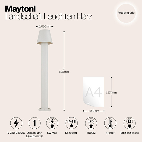 Садово-парковый светильник Maytoni O421FL-L5W