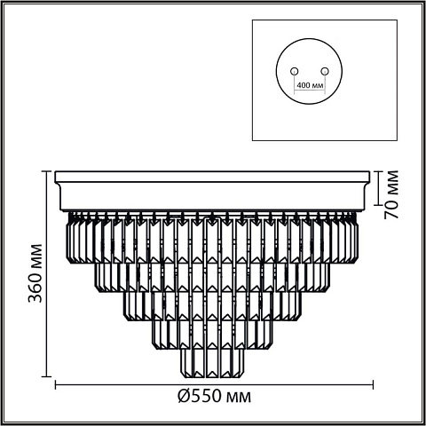 Накладная люстра LUMION 8266/8C