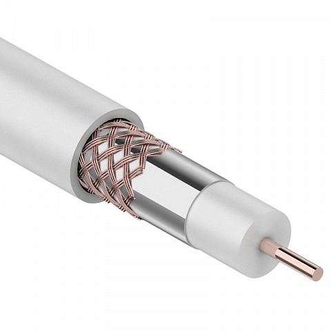 PROconnect Кабель RG-6U+Cu, (48%), 75 Ом, 100м., белый