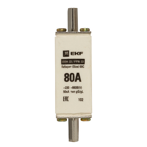 EKF PROxima Плавкая вставка ППН-33 100/ 80А габарит 00С