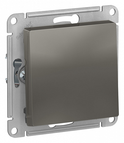 Systeme Electric AtlasDesign Сталь Выключатель 1-клавишный 2-полюсный, 10А, механизм