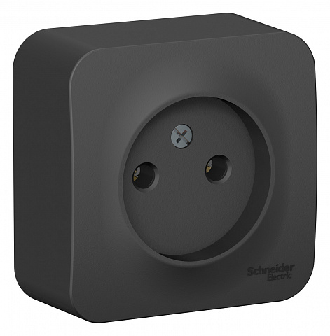 Systeme Electric Blanca наруж Антрацит Розетка б/з без шторок 16А, 250В, изолир. пластина