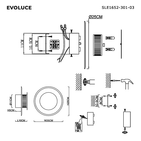 Настенный светильник Evoluce Desi SLE1652-301-03