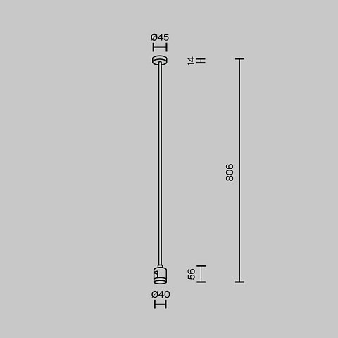 Стойка Maytoni TRA159C-IPCL1-BS