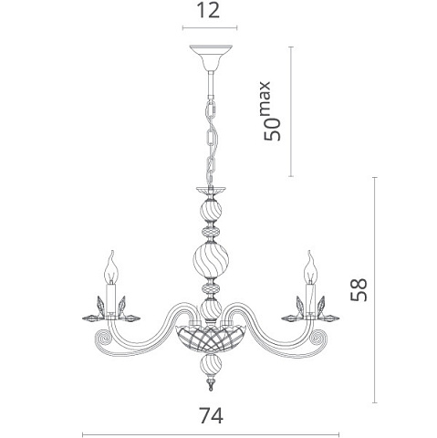 Подвесная люстра Divinare 8820/09 LM-6
