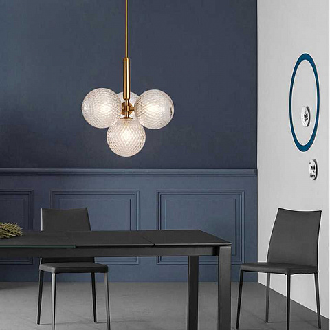 Подвесной светильник Imperium Loft Raffin 4 Transparent Gold 255229-26