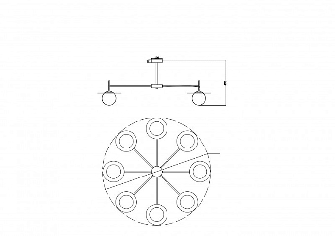 Люстра на штанге Freya FR5202PL-08BS