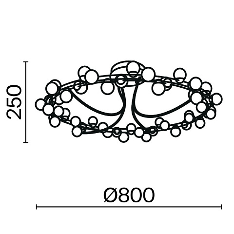 Накладная люстра Maytoni MOD081CL-L48G3K