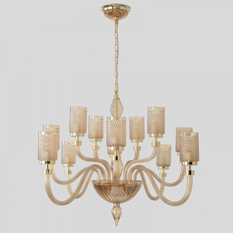 Подвесная люстра Crystal Lux SILVESTRO SP12 AMBER