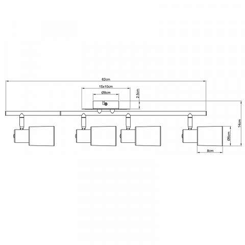 Спот ARTE Lamp A4510PL-4SS