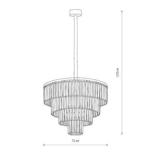 Подвесная люстра Nowodvorski Cristal L Black 7614