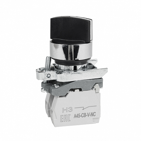КЭАЗ Переключатель OptiSignal D22 C4-S-53 3 положения с возвр металл 2НО XB4BD53