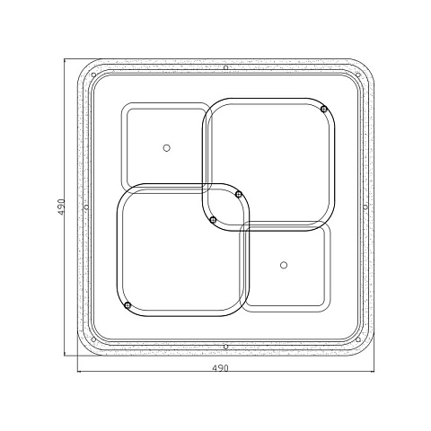 Накладная люстра Escada 10235/4LED SQUARE