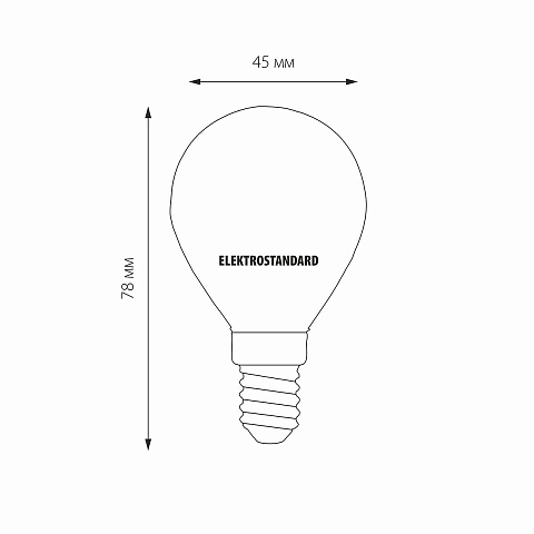 Лампа светодиодная филаментная Elektrostandard E14 6W 3300K матовая a049060