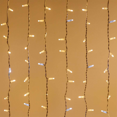 Уличная светодиодная гирлянда Ardecoled занавес 230V теплый белый/белый ARD-Curtain-Pro-2000X3000-White-760Led-Flash Warm/White 026062