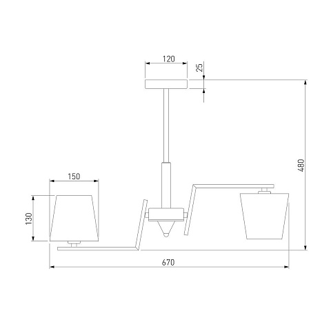 Потолочная люстра Eurosvet Ozark 60149/6 латунь Smart