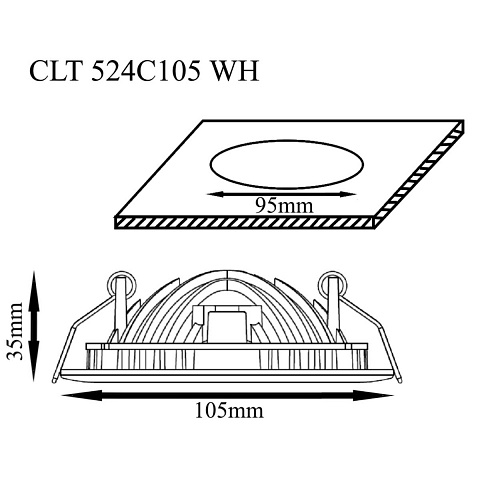 Встраиваемый светильник Crystal Lux CLT 524C105 WH