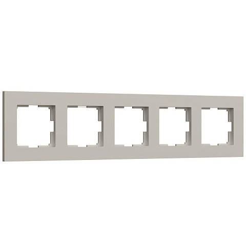 Рамка на 5 постов Werkel Slab дымчатый софт W0052917 a071630