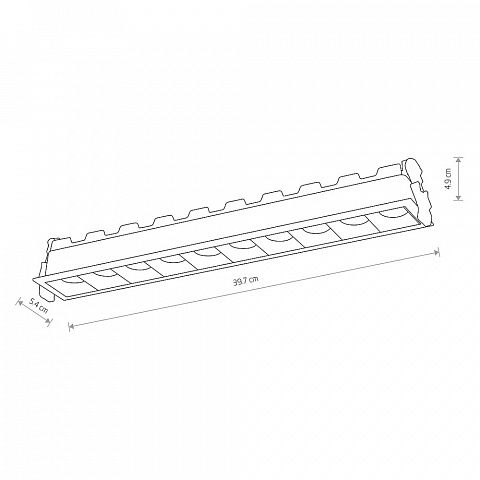 Встраиваемый светильник Nowodvorski Midi Led Black 10063