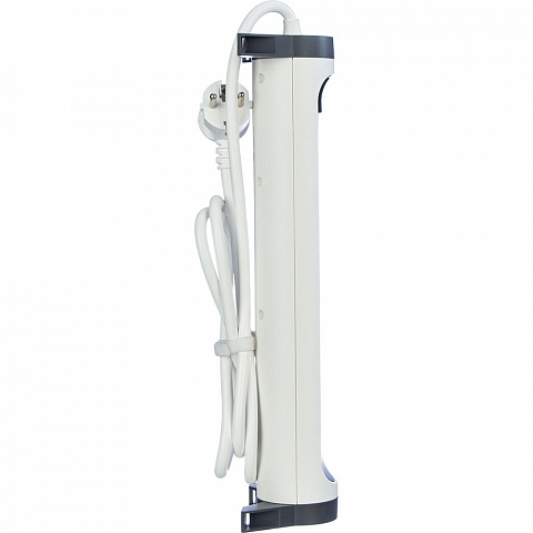 Legrand Revolution Комфорт Бело-черный Удлинитель 3x2К+З с 2xUSB A+C (3А), кабель 1,5м, плоские розетки, УЗИП с индикацией, фиксируемый поворотный бло