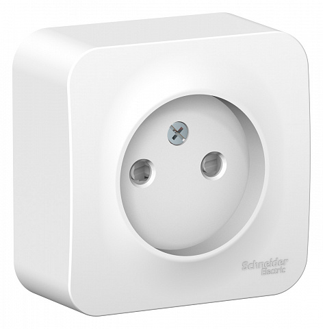 Systeme Electric Blanca наруж Бел Розетка б/з со шторками 16А, 250В, изолир. пластина