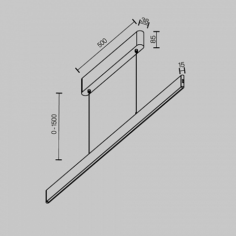 Линейный светильник Maytoni P109PL-36W2.7-6K-B