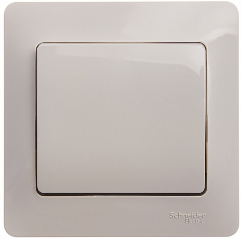 Systeme Electric Glossa Молочный Выключатель 1-клавишный сх.1, 10AX (в сборе)