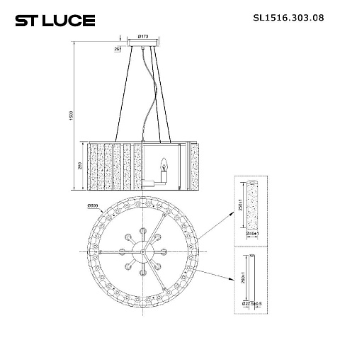 Подвесная люстра ST Luce Delight SL1516.303.08