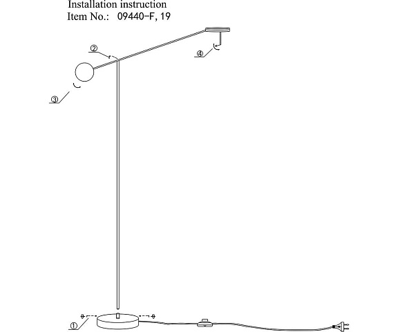 Торшер Kink Light Некси 09440-F,19(4000K)
