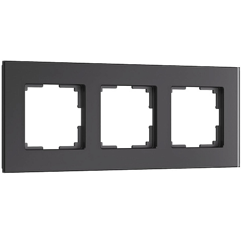 Рамка Werkel Senso на 3 поста черный, стекло soft-touch W0033108 4690389200434